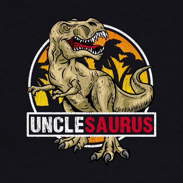 Prehistoric Unclesaurus - Dinosaur Uncle T-Shirt by biNutz